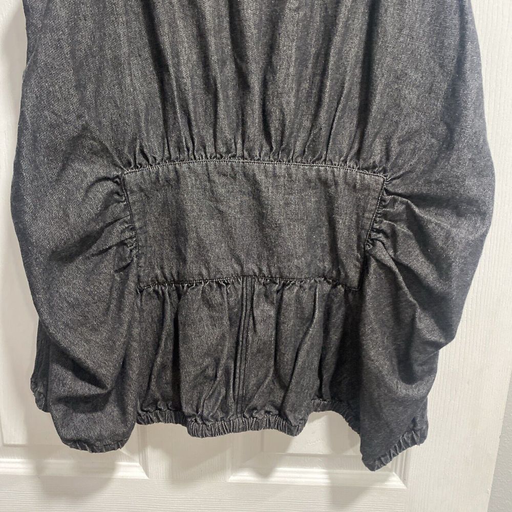 Hebbeding Boho Oversized charcoal Blouse Women's Tank Size 2‎ runway Lagenlook - Picture 2 of 10